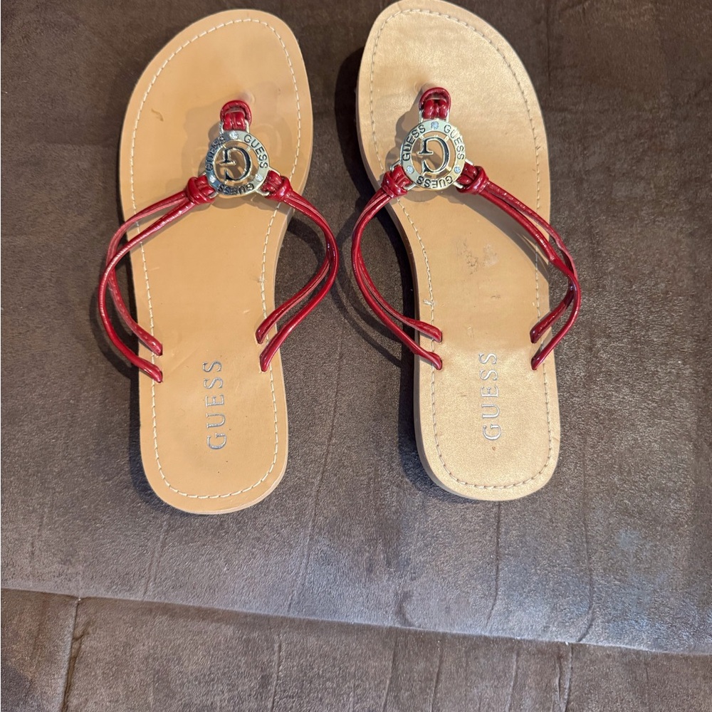 Guess Women's Sandals with Red Straps